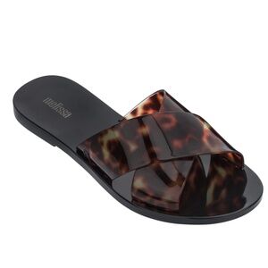 MELISSA Essential Slide Black Tortoise Size 9